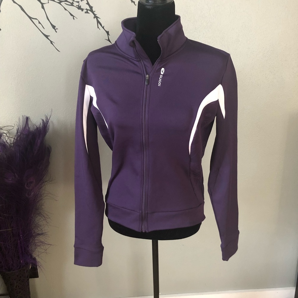 Sugoi purple running jacket